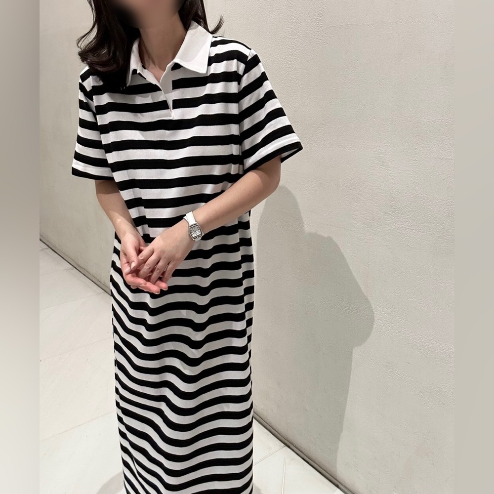 Black and White Striped Dress